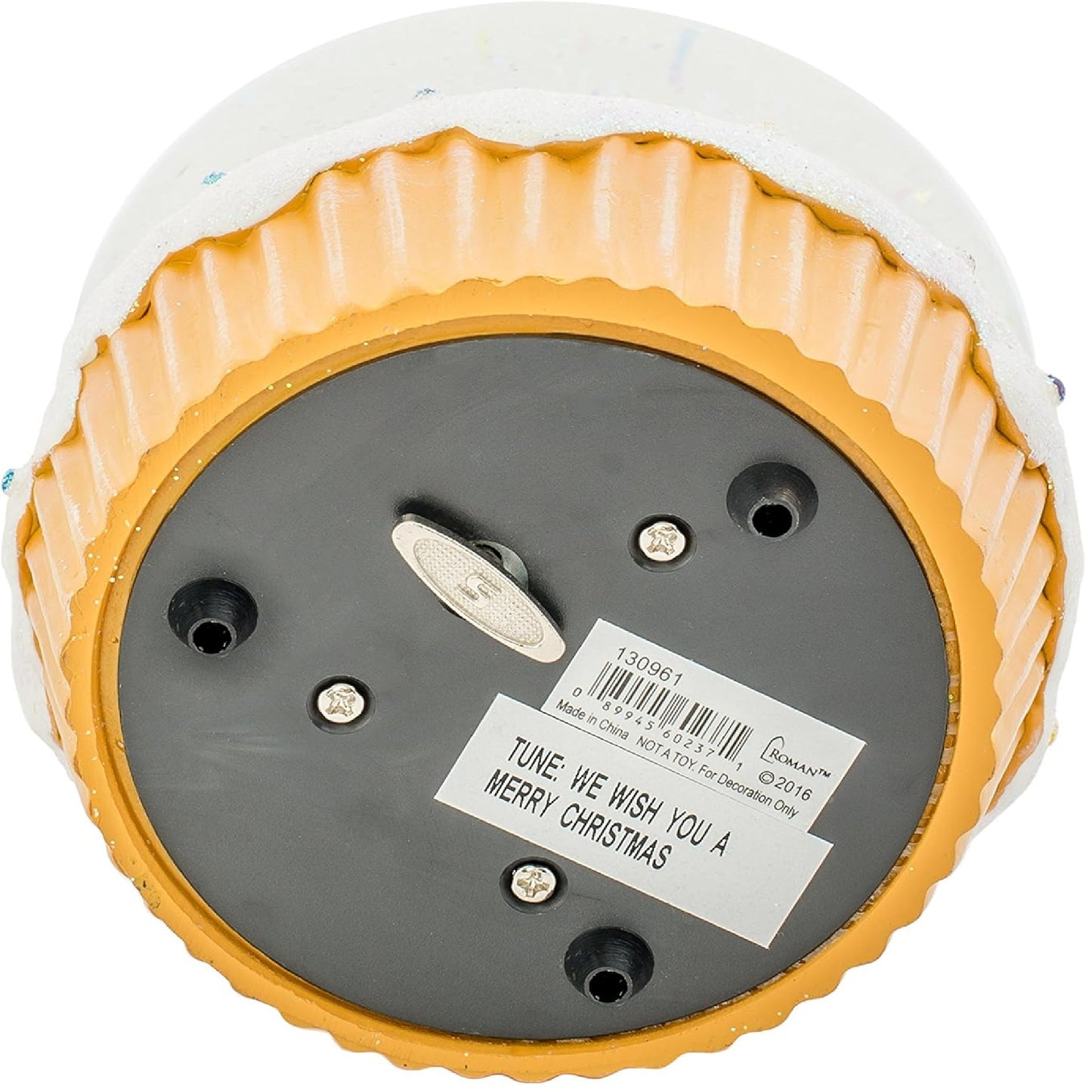 Roman Musical Gingerbread Village With Rotating Train Dome