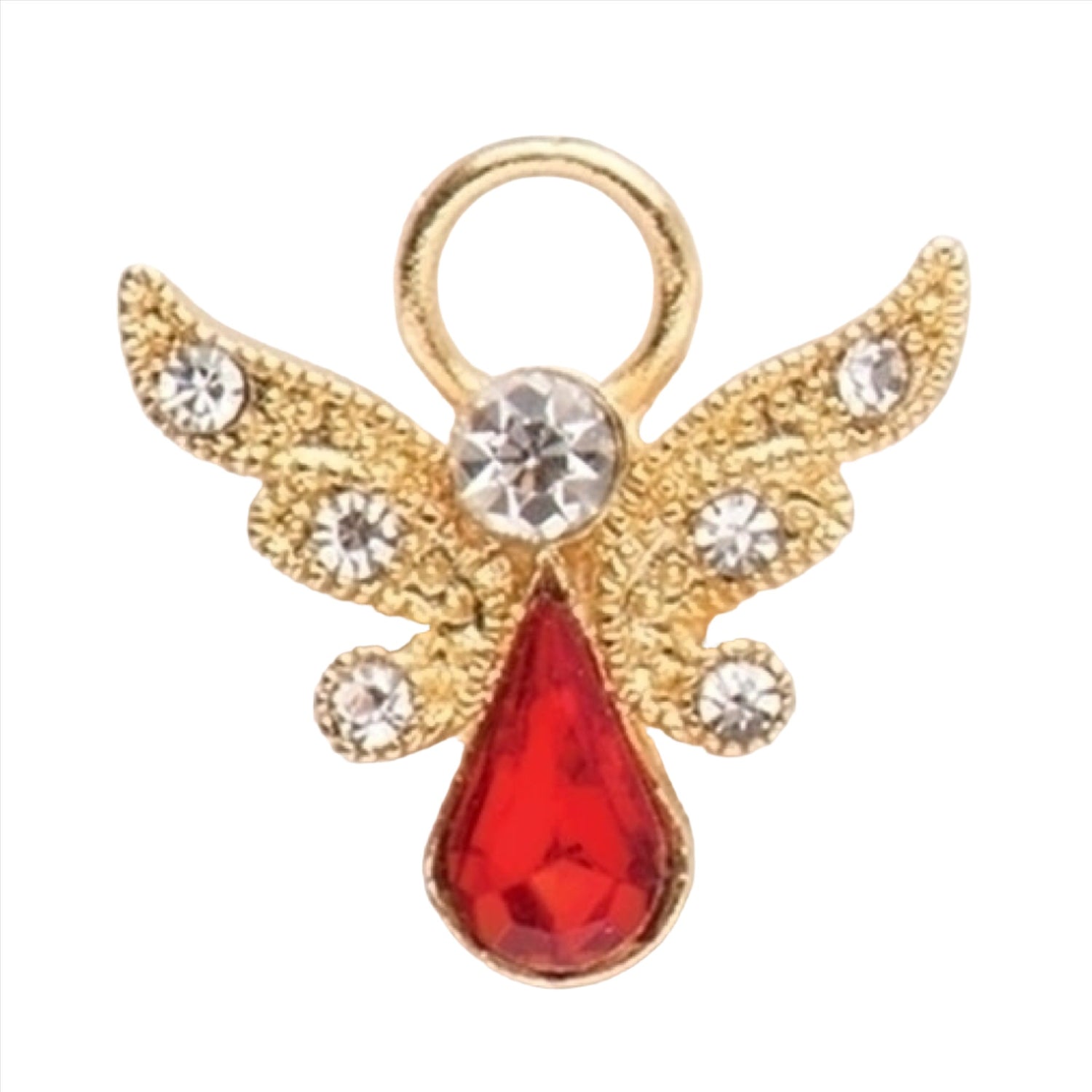 Roman Birthstone Angel Pin July Ruby