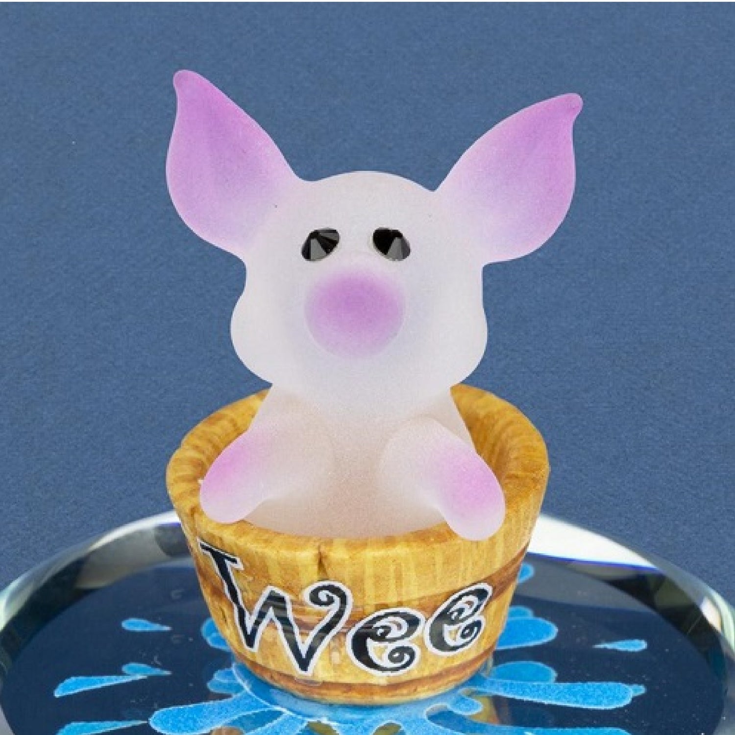 Wee Pig Glass Figurine by Glass Baron