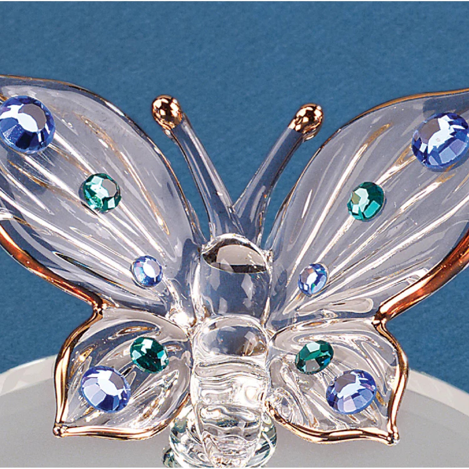 Glass Baron Blue Crystal Butterfly