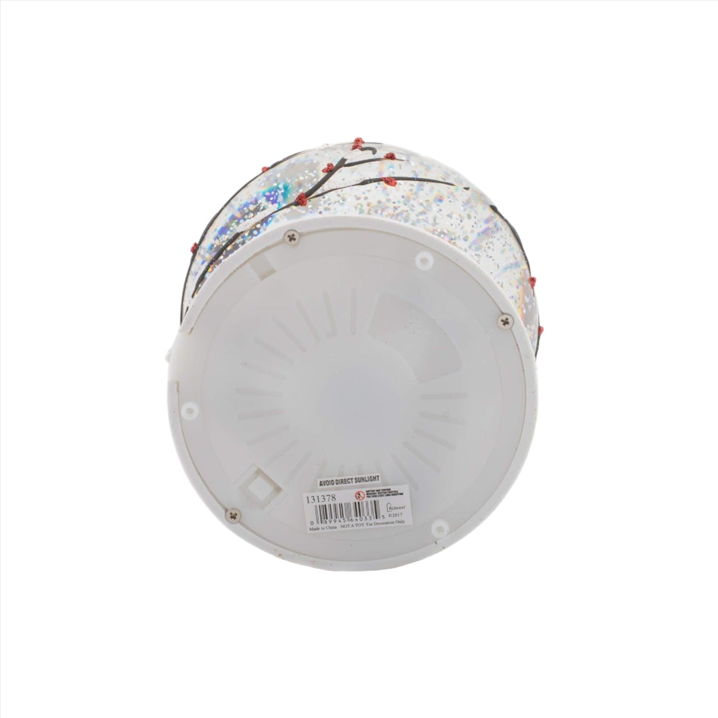 Red Cardinals on Tree Branch LED Light Water Globe