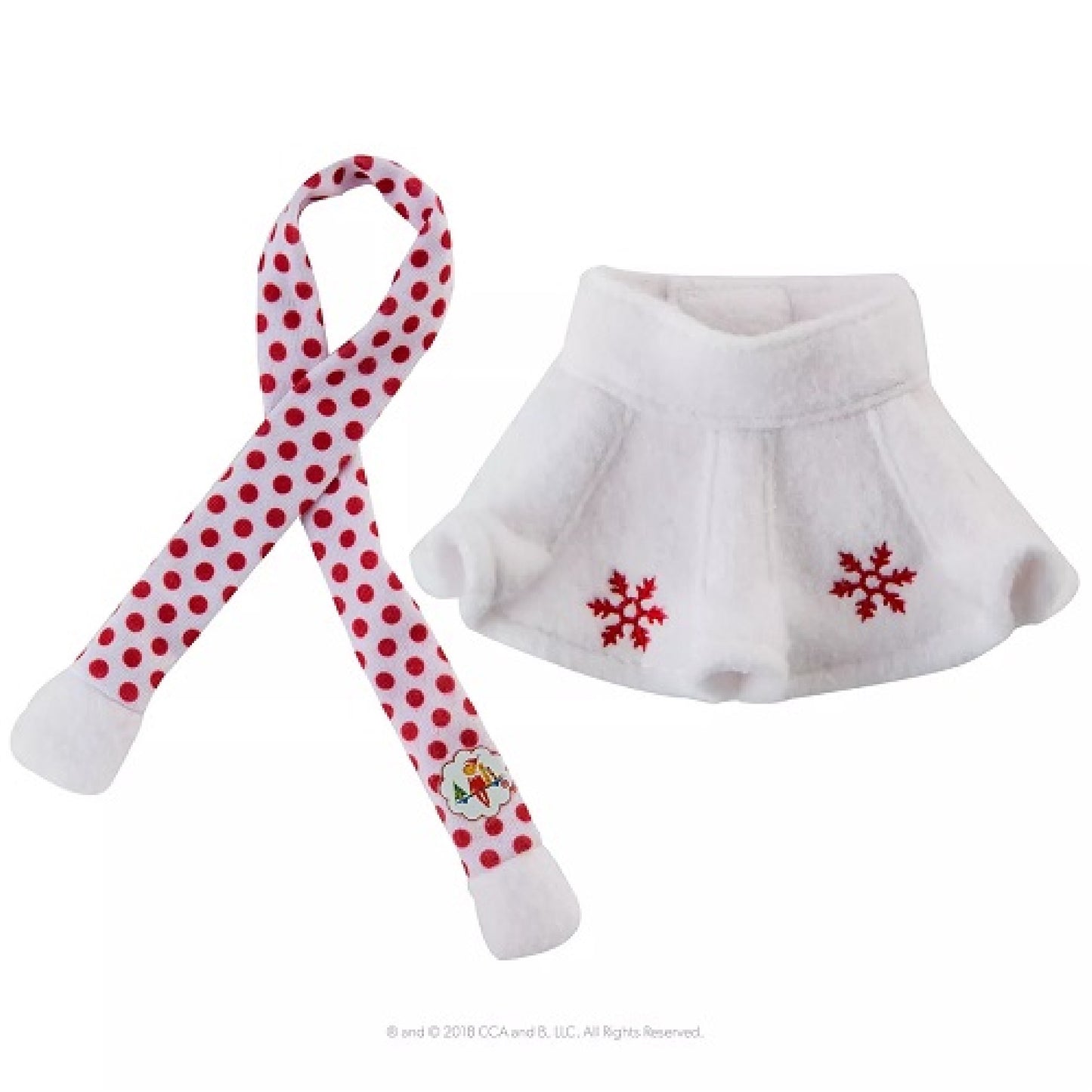 The Elf on the Shelf Claus Couture Snowflake Skirt and Scarf Set