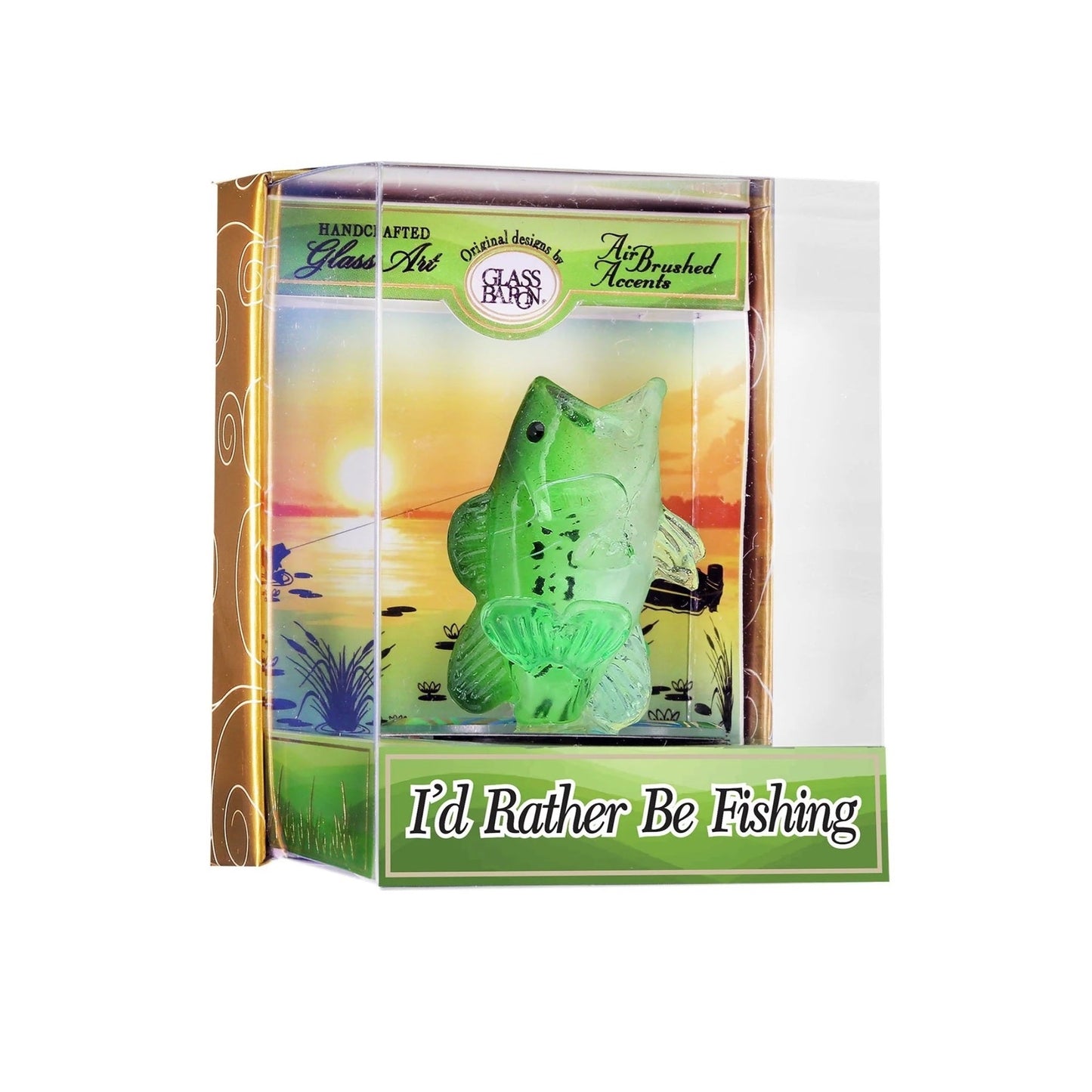 Keepsake Box "I'd Rather be Fishing" by Glass Baron