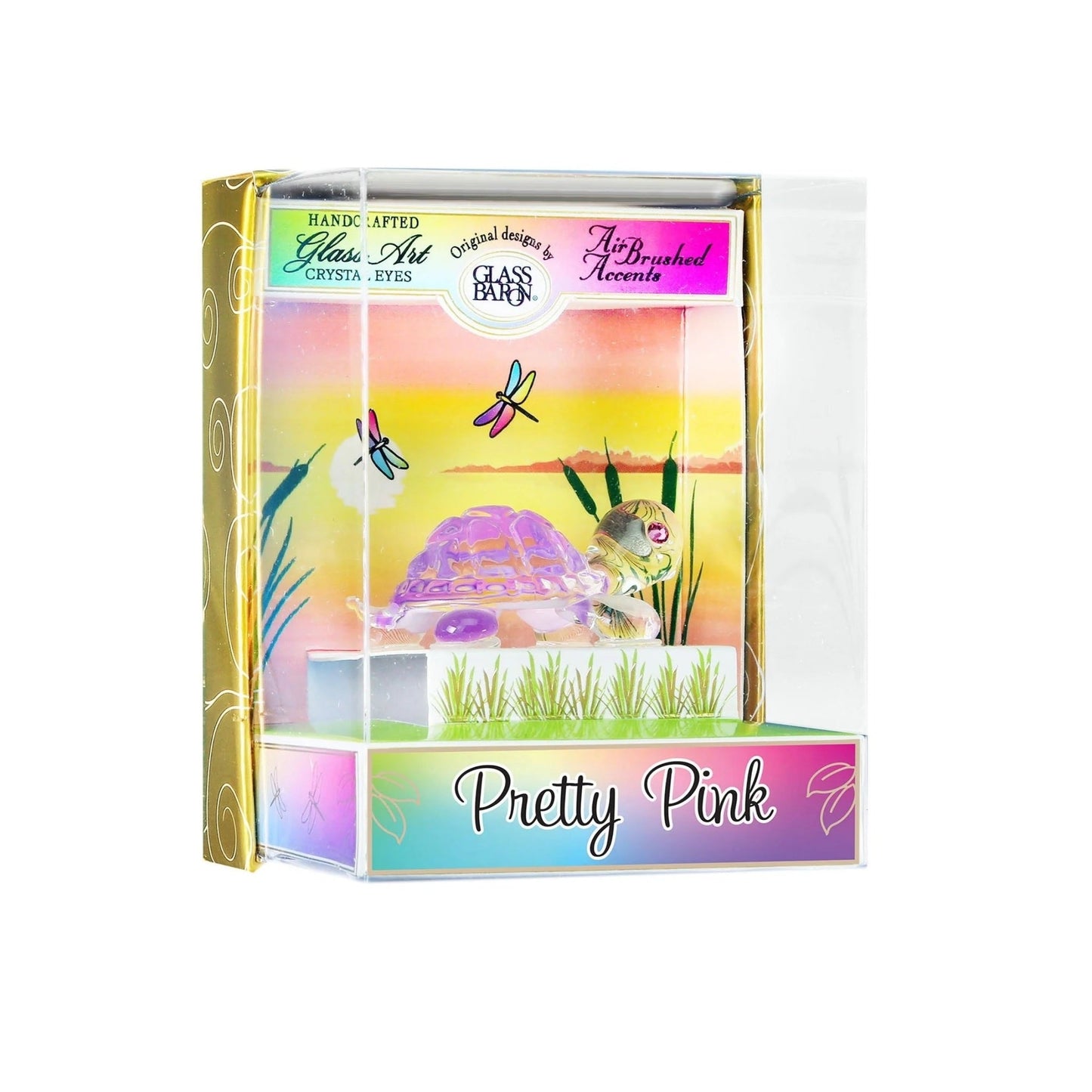 Keepsake Box "Pretty Pink" Turtle by Glass Baron