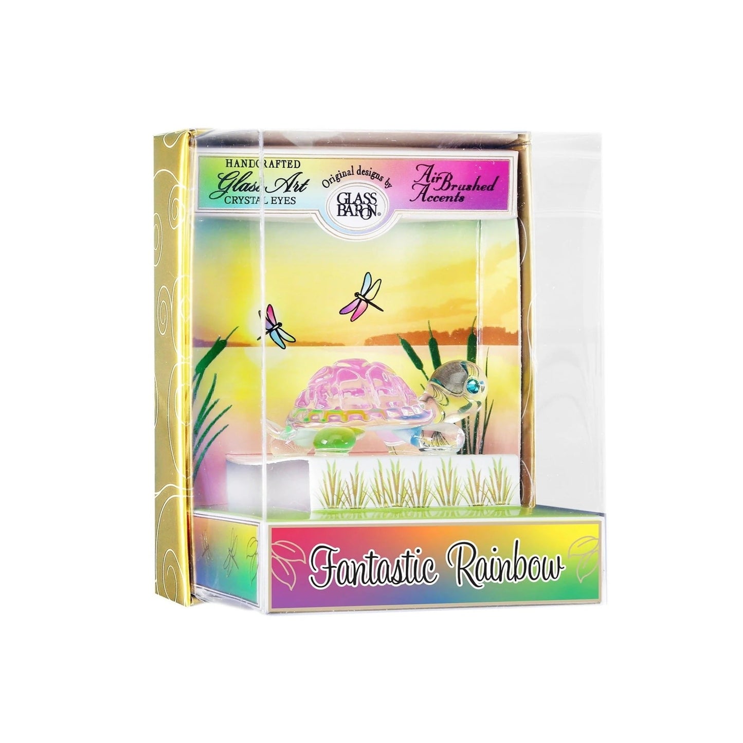 Keepsake Box "Fantastic Rainbow" Turtle by Glass Baron