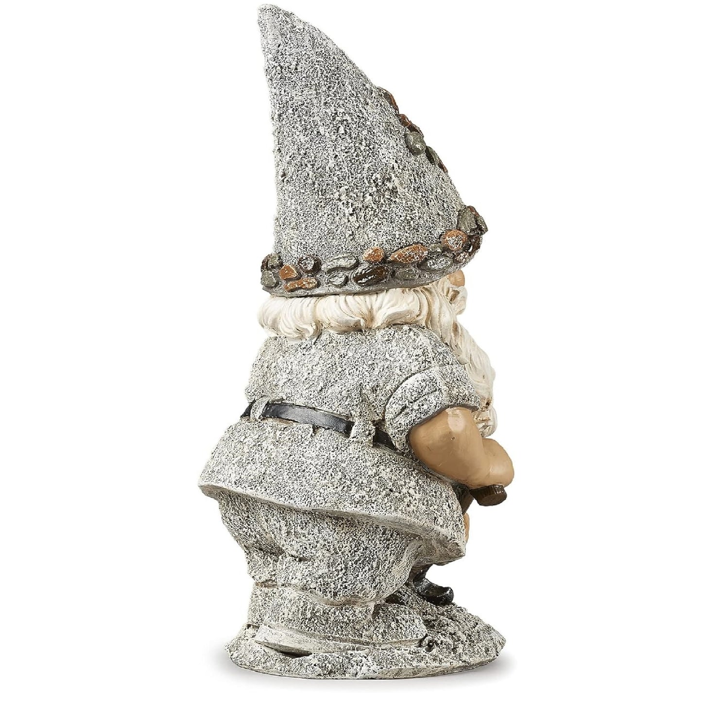 Pebble Gnome with Shovel Statue