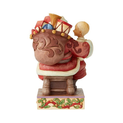 Santa With Child On Lap Saturday Evening Post by Jim Shore