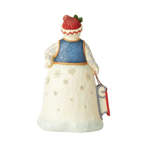 Snowman with Sledding Scene Saturday Evening Post by Jim Shore