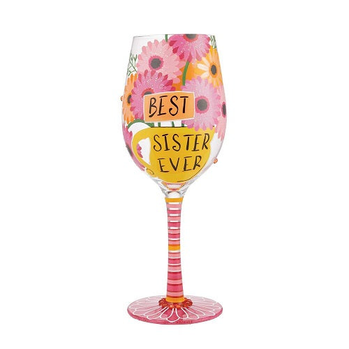 Lolita Wine  "Best Sister Ever" Glass
