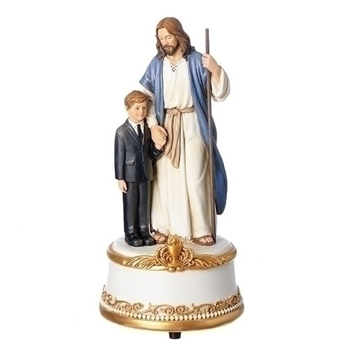 Boy First Communion Musical Figurine with Jesus Joseph's Studio