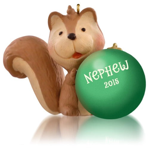 Keepsake Ornament Nephew Cute Little Squirrel 2015