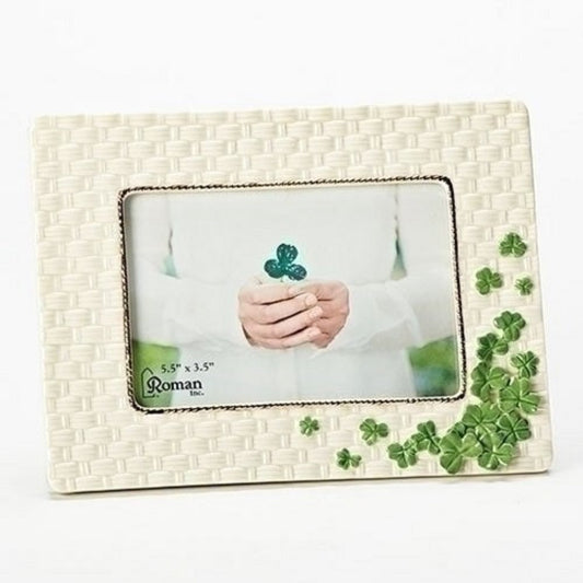 Roman Inc Porcelain Shamrock Picture Frame