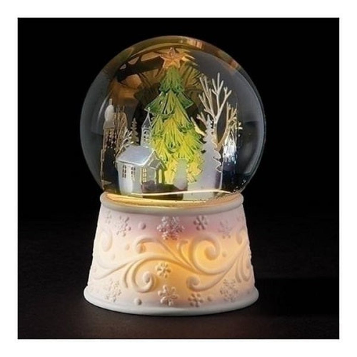 Roman LED Holiday Silver Town Water Dome