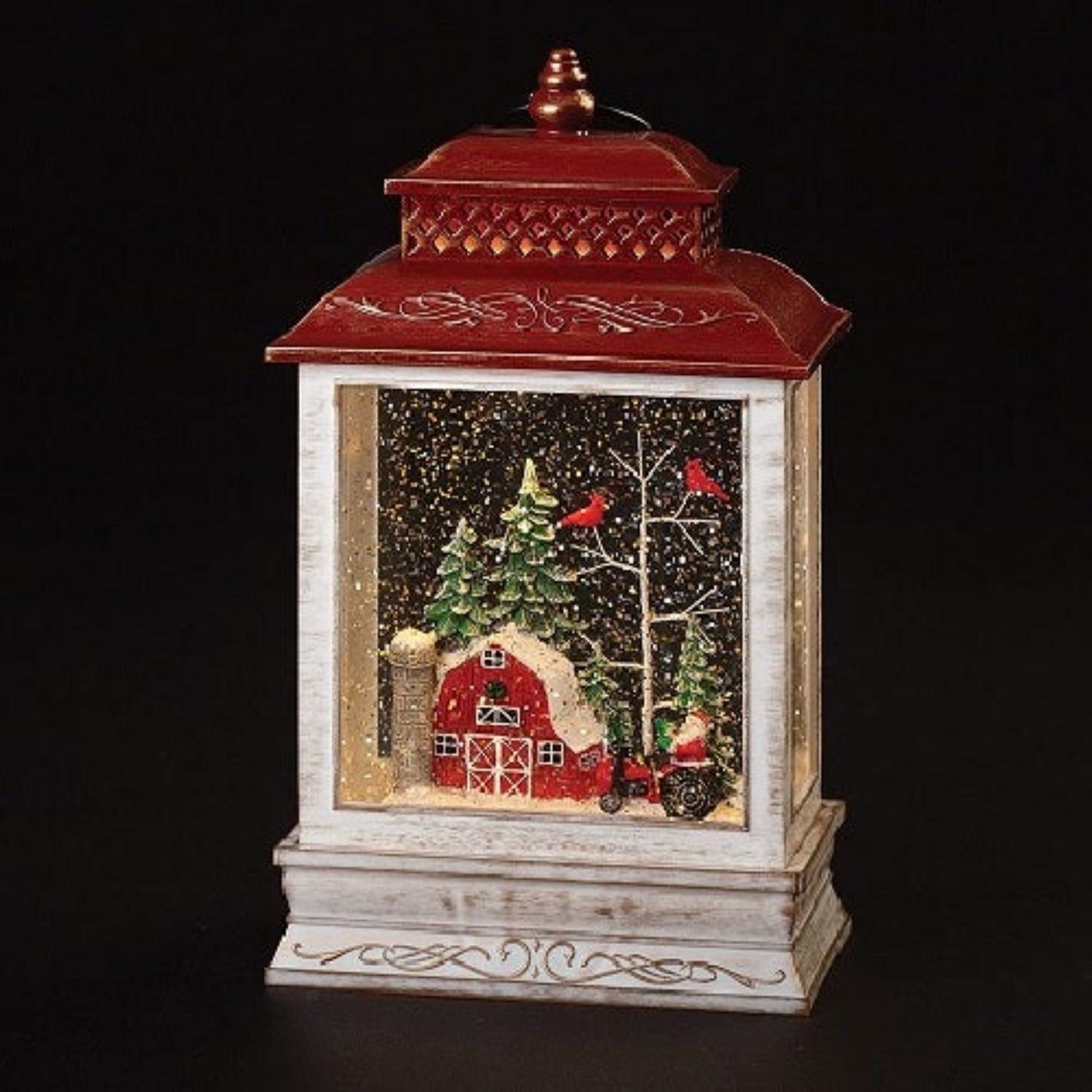 Roman LED Water Lantern Farmer Santa