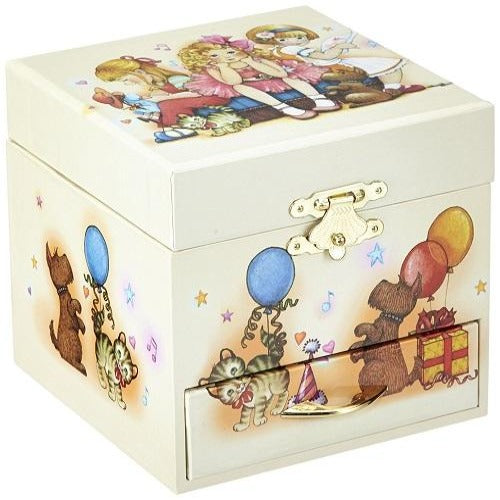 Jewelry Music Box Girl with Drawer Playing The Melody "The Sound of Music"