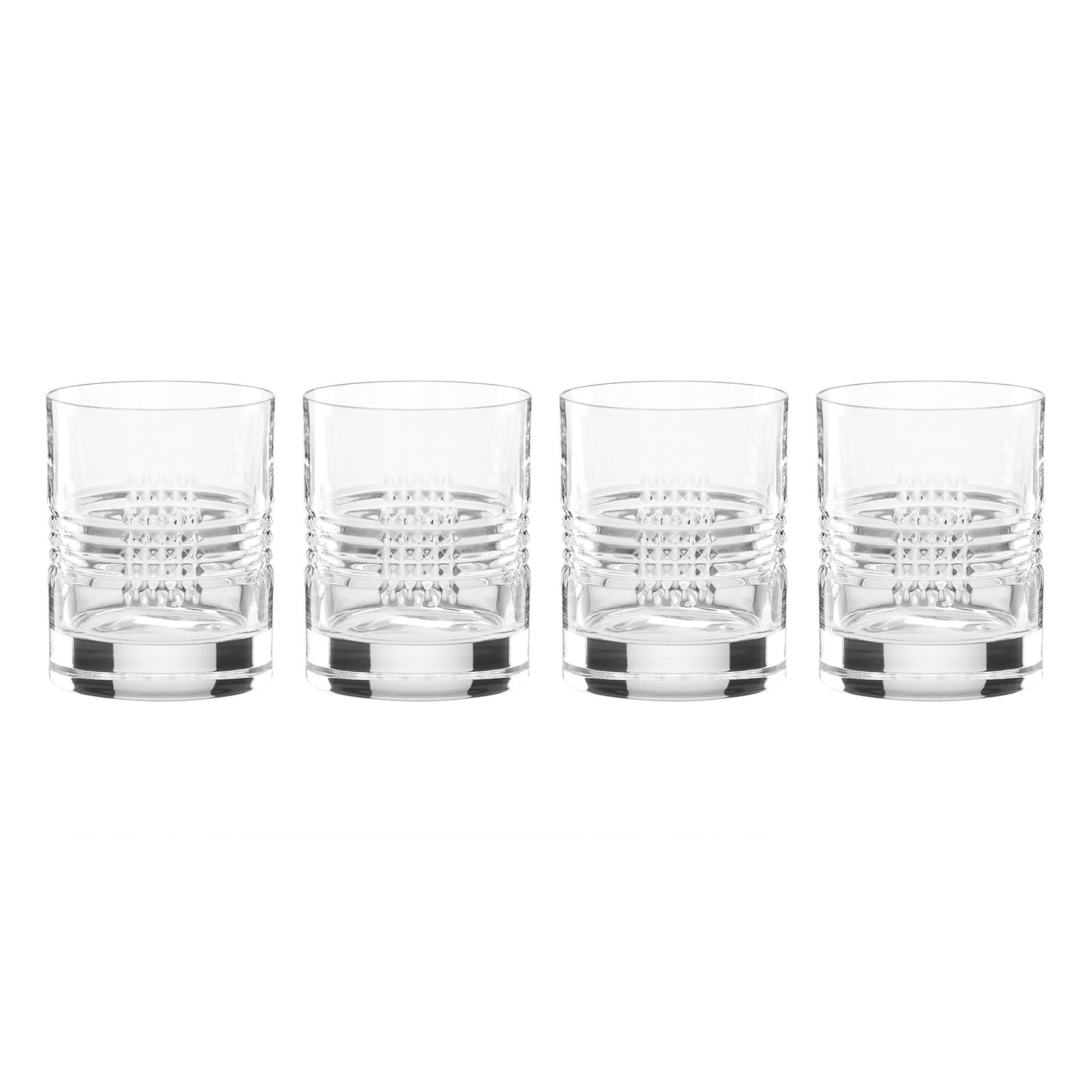 Reed & Barton Sloane Double Old Fashioned Glasses Set of 4