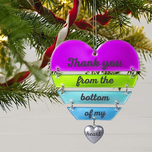 Ornament 2020 So Grateful Heart Metal