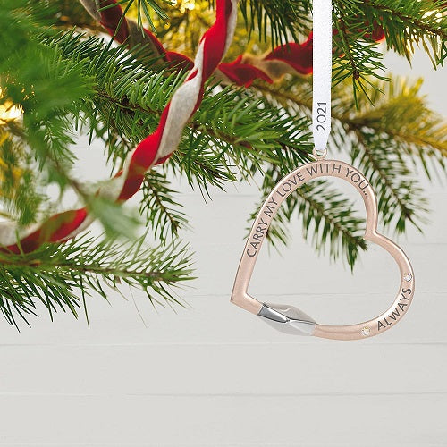Ornament 2021 Carry My Love Heart Shaped Carabiner