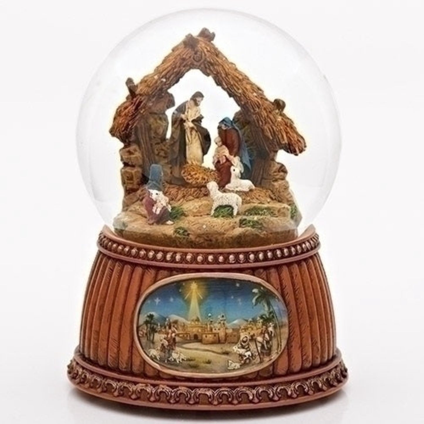 Christmas Nativity 100mm Musical Snow Globe Glitterdome