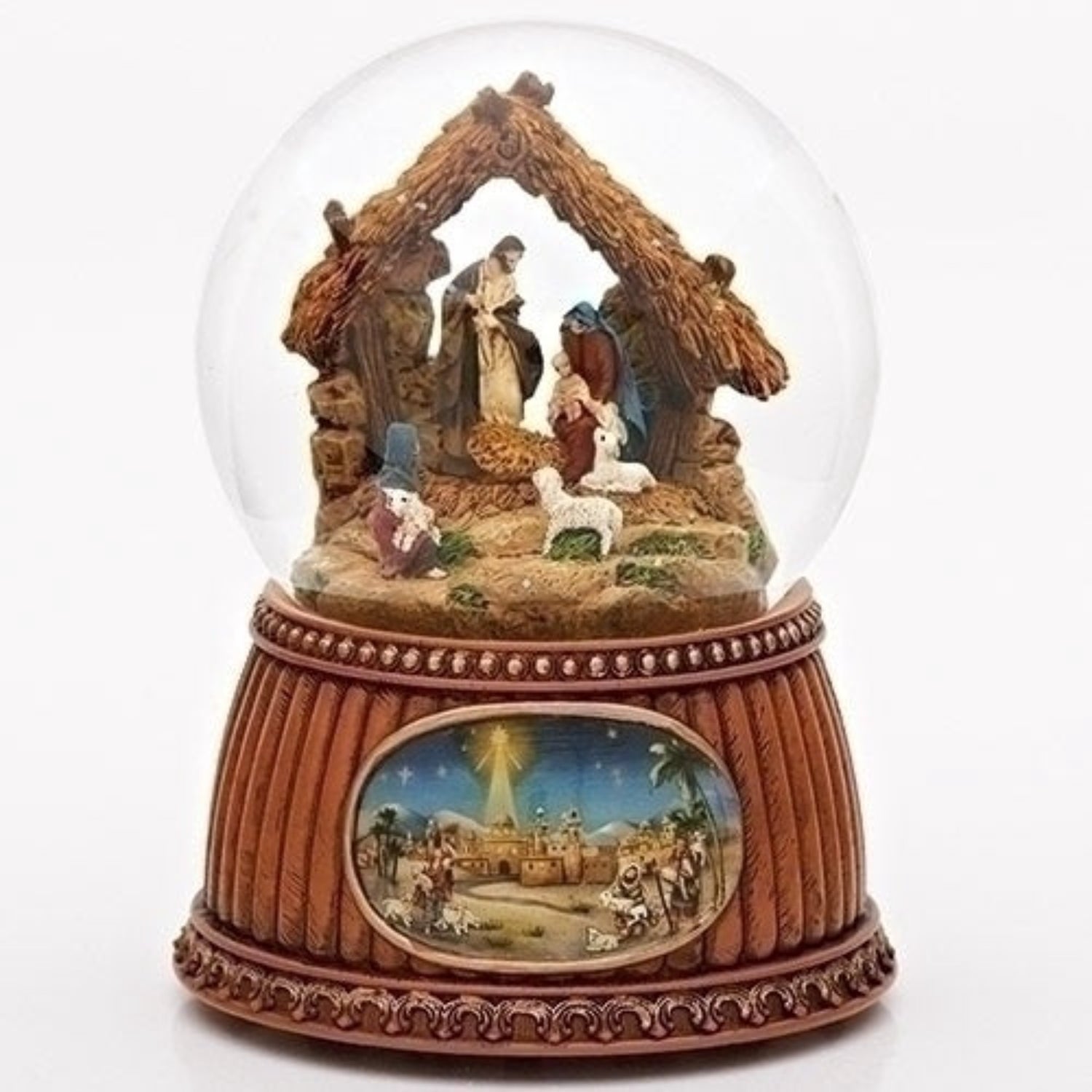 Christmas Nativity 100mm Musical Snow Globe Glitterdome
