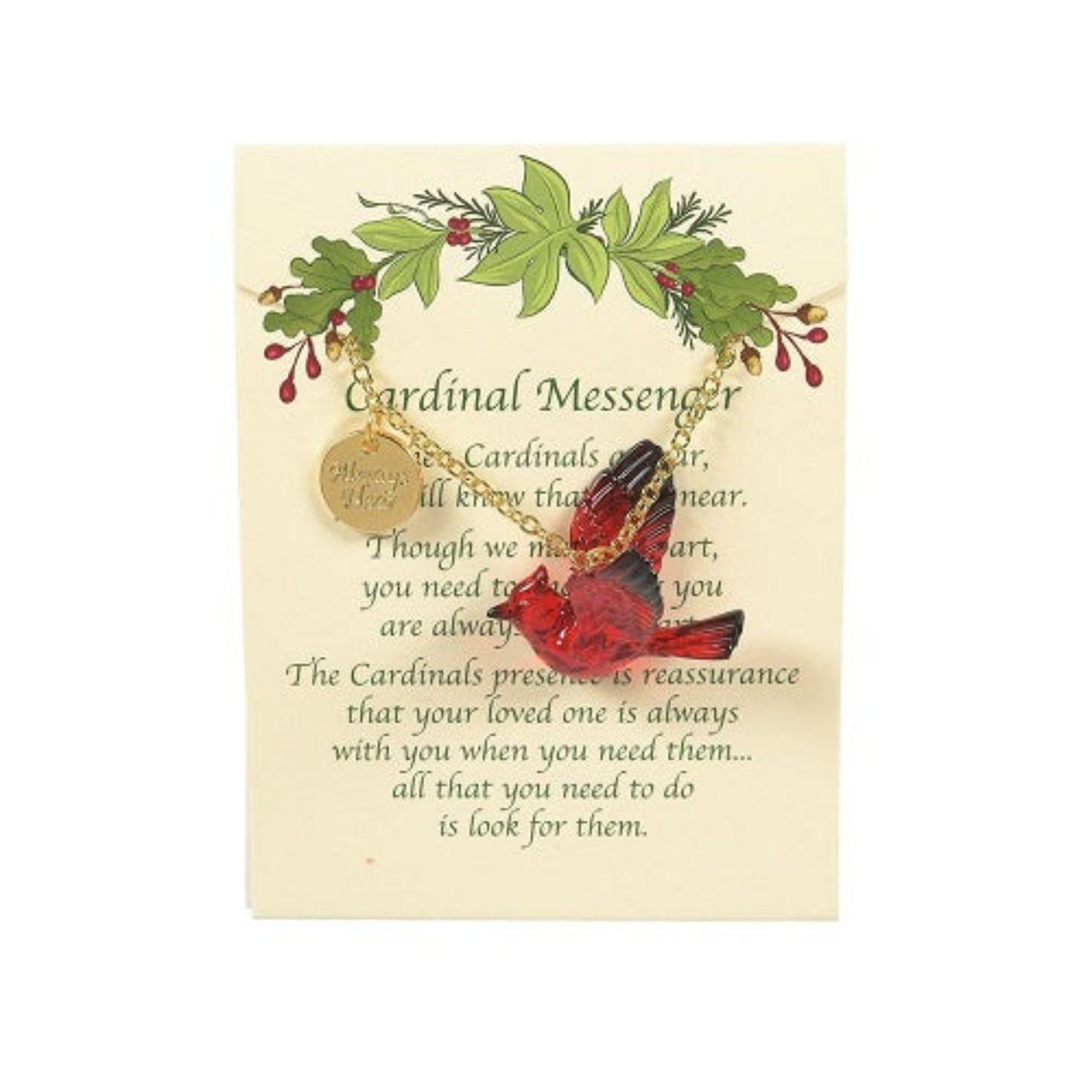 Enesco Always Cardinal Gold Tone Necklace