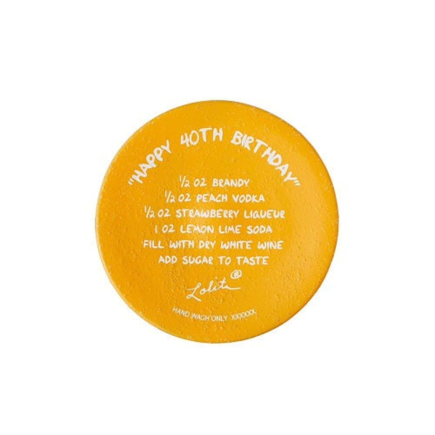 Lolita Wine "Happy 40th Birthday" Glass