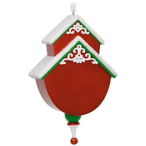 Red and Green Beautiful Birdhouse Ornament 2017