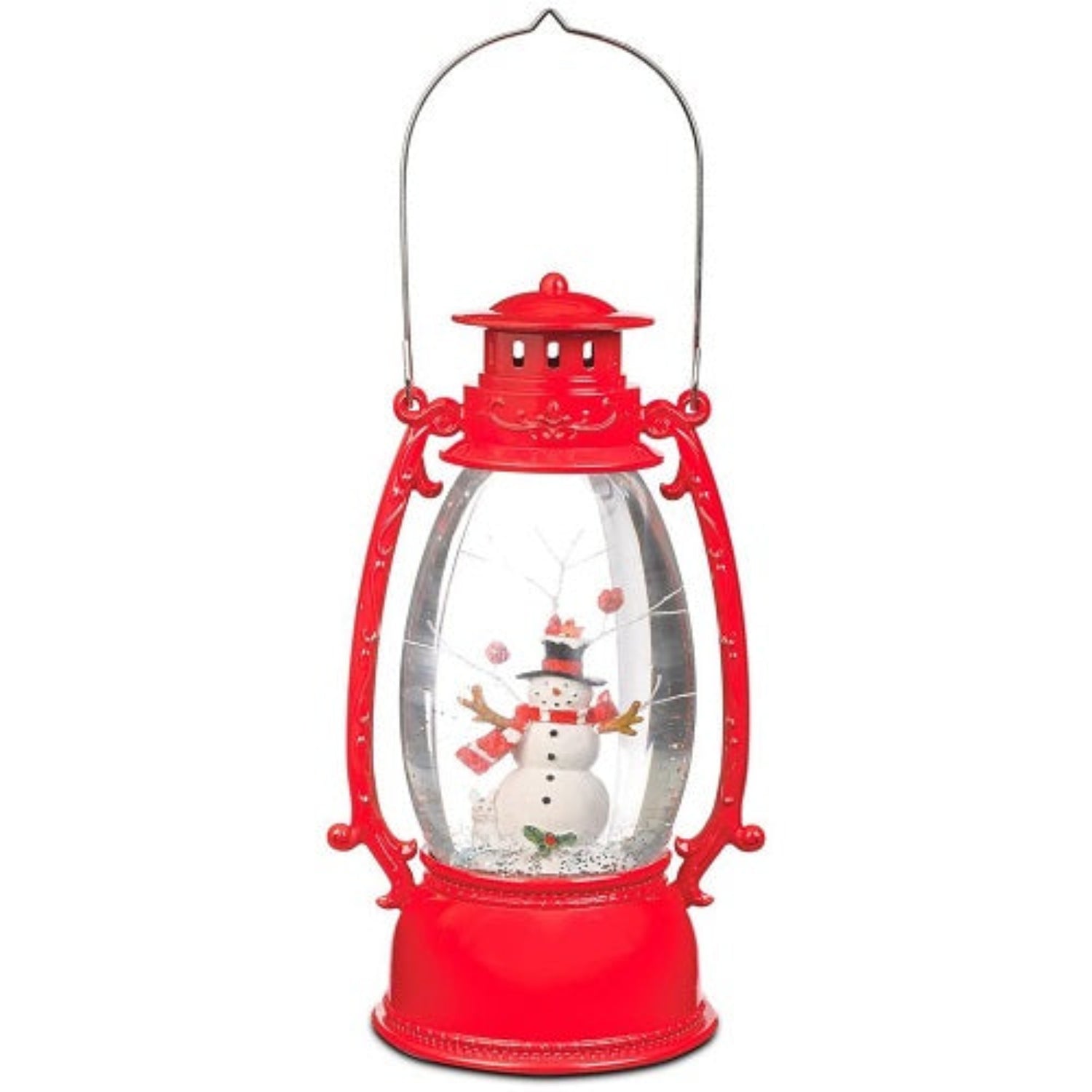 Roman Snowman Light-Up Confetti Lantern Snow Globe