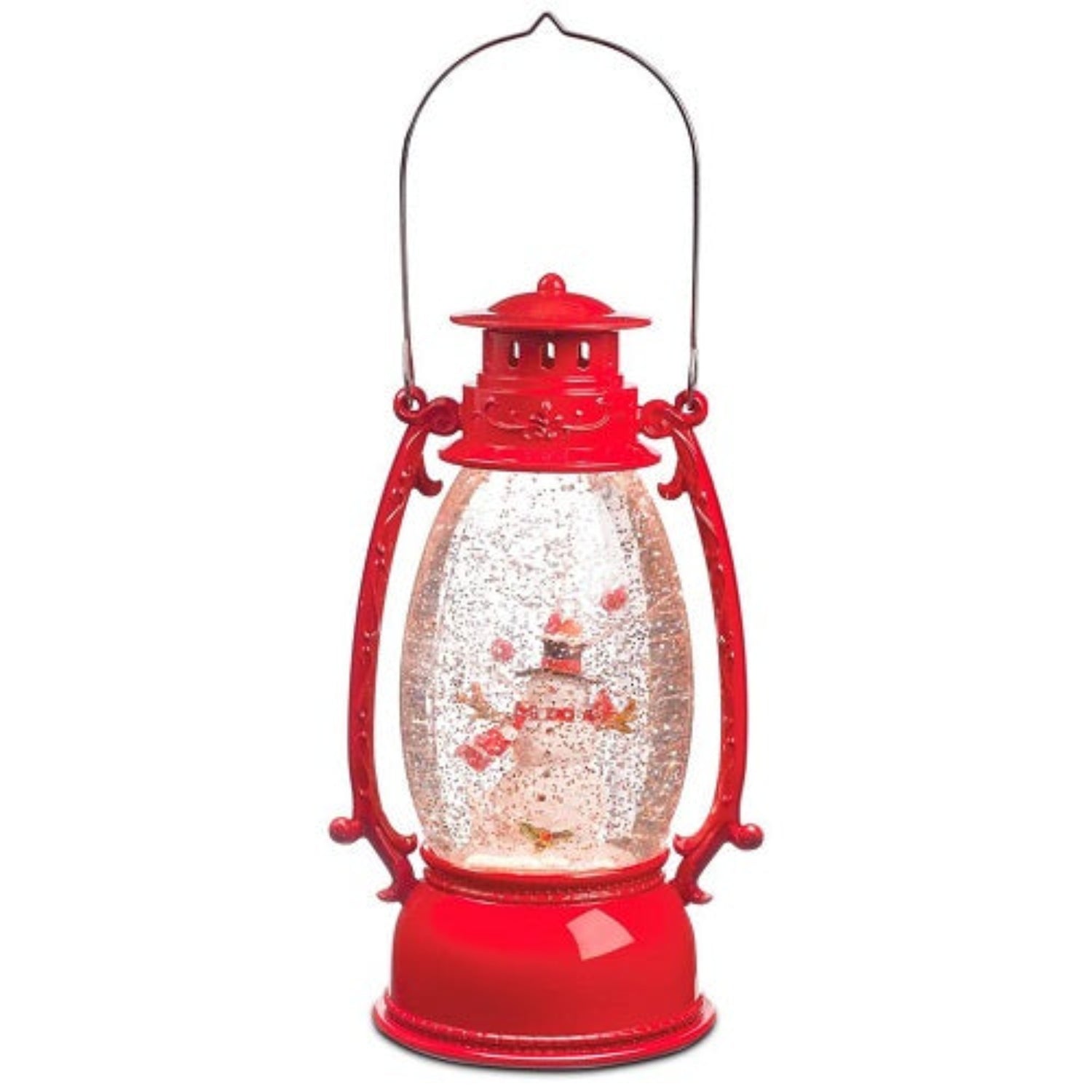 Roman Snowman Light-Up Confetti Lantern Snow Globe