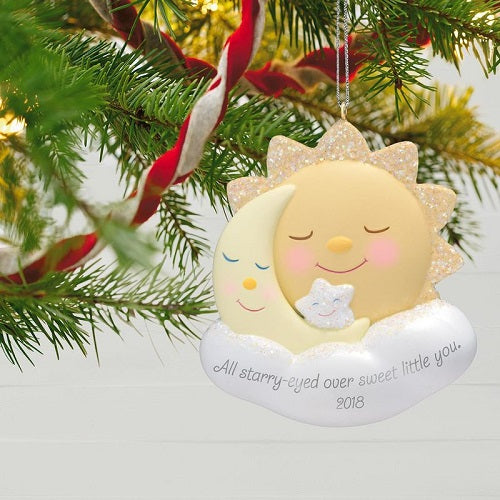 Starry-Eyed Over You Sun, Moon and Star 2018 Ornament