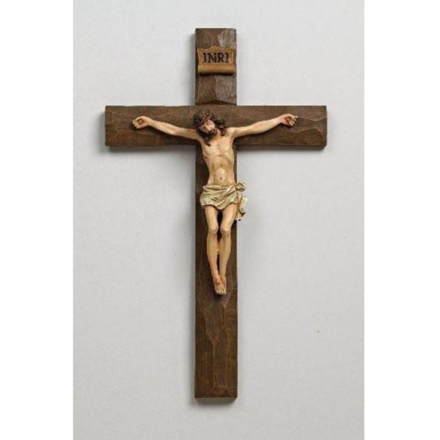 Roman 12" Driftwood Textured Crucifix