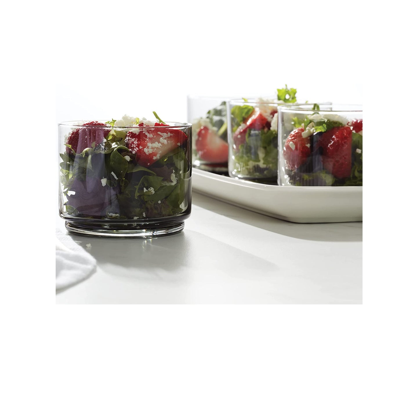 Tuscany Smoke Classics Stackable 4-Piece Short Glasses By Lenox