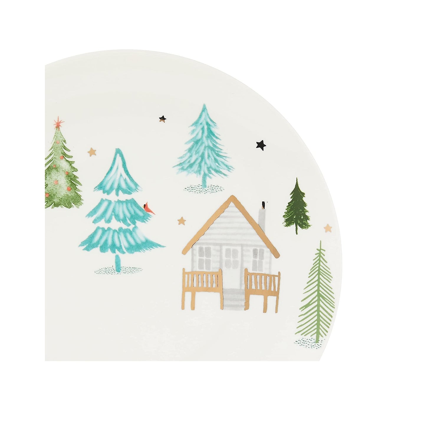 Balsam Lane™ Artistic Cabins 4-piece 8"Accent Plate Set by Lenox