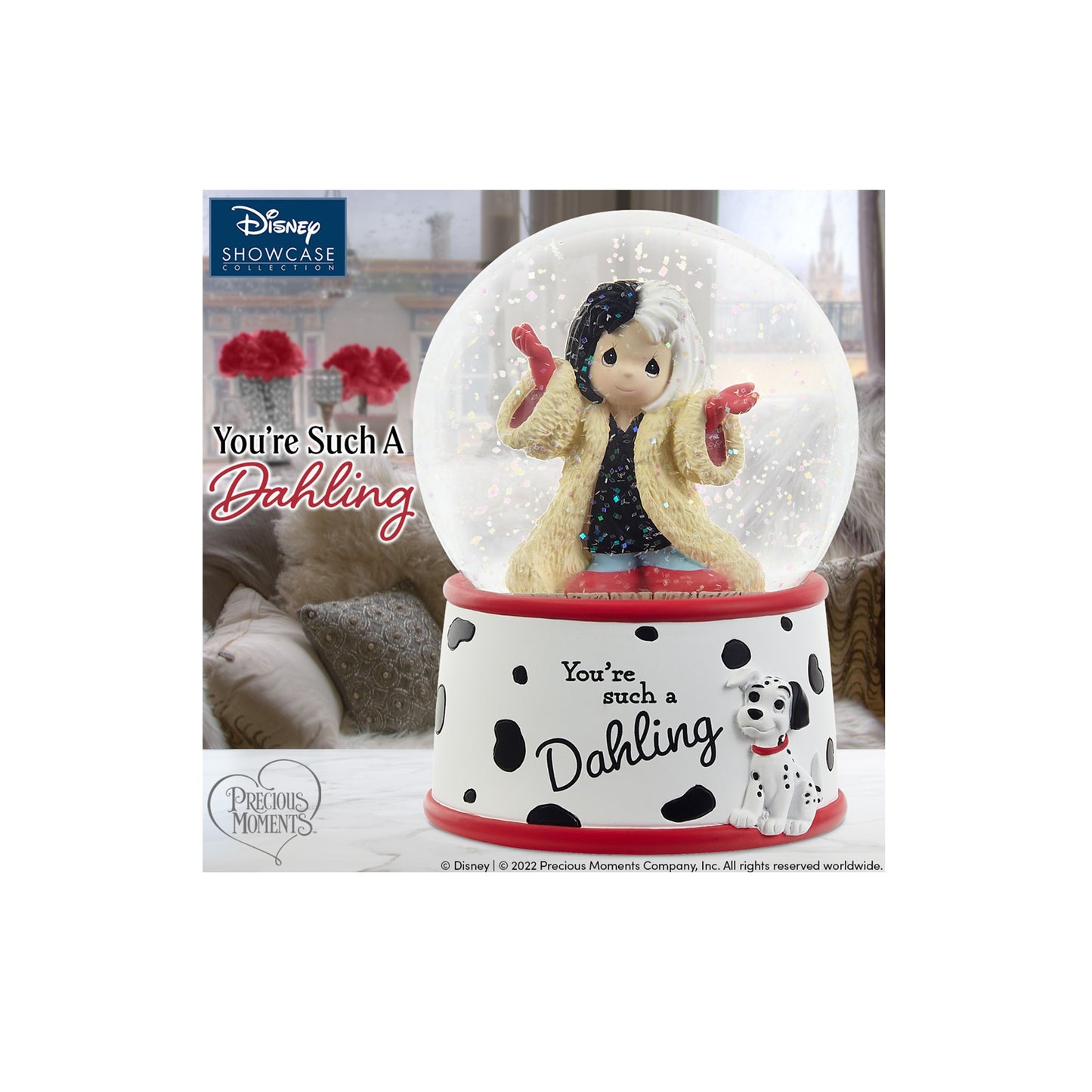 You're Such A Dahling Disney Cruella De Vil Musical Snow Globe