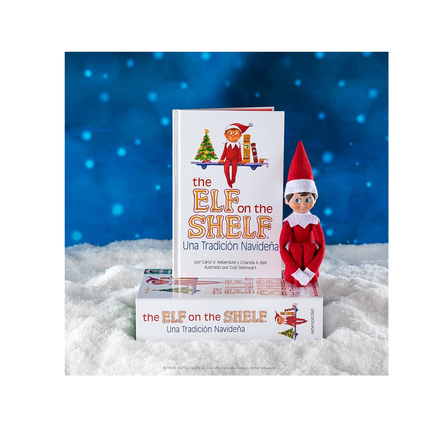 The Elf on The Shelf Christmas Tradition Spanish Language Book and Boy Scout Elf