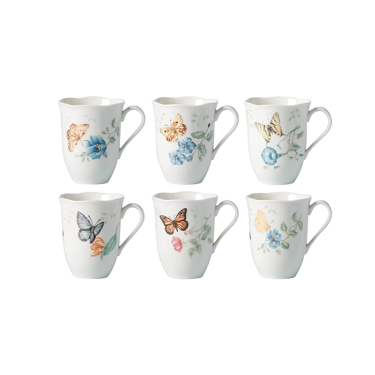 Butterfly Meadow Mugs Set of 6 by Lenox