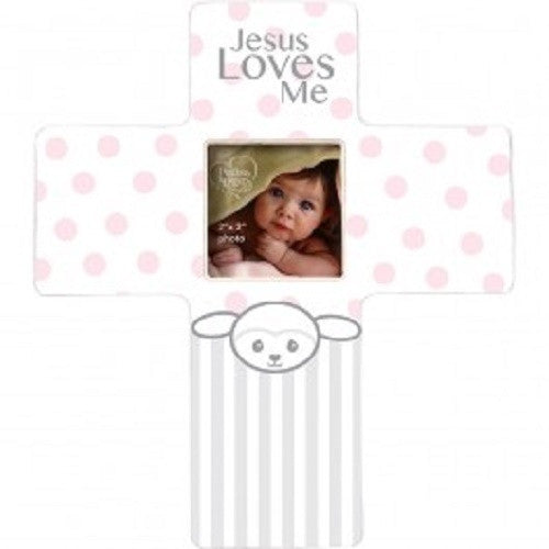 Precious Moments Jesus Loves Me Lamb Frame - Girl