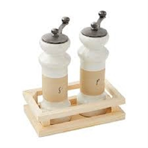 Mud Pie Salt And Pepper Grinder Crate Set