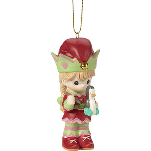 Precious Moments Santa's Workshop Elf Ornament