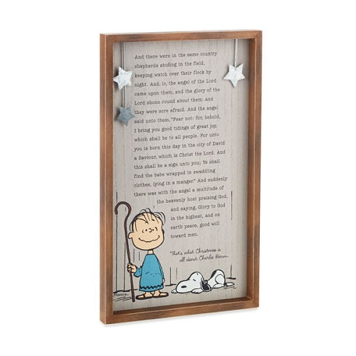 Pre-Order Peanuts® Linus' Christmas Speech Wood Sign