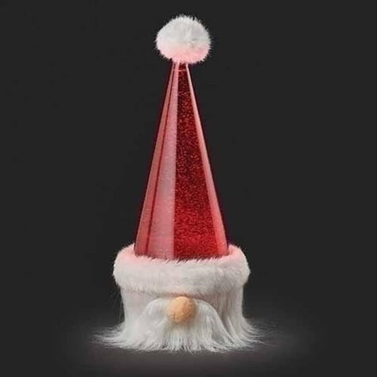 11" LED Lighted Santa Hat Christmas Tabletop Decoration