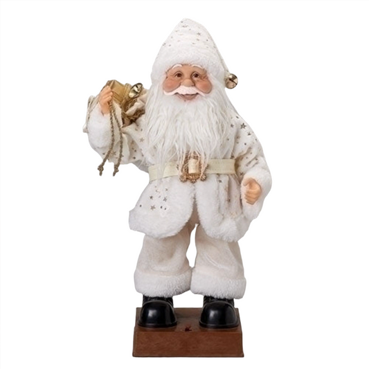 Roman Musical Dancing Santa White