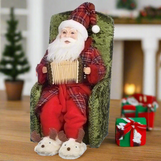 Roman Musical Motion Rocking Chair Santa