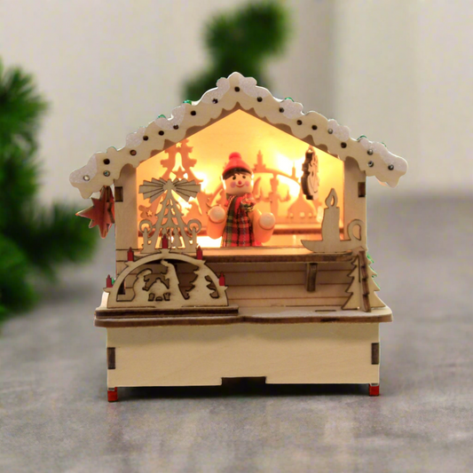 Holiday Wood Shops Figure 4.5" LED by Roman