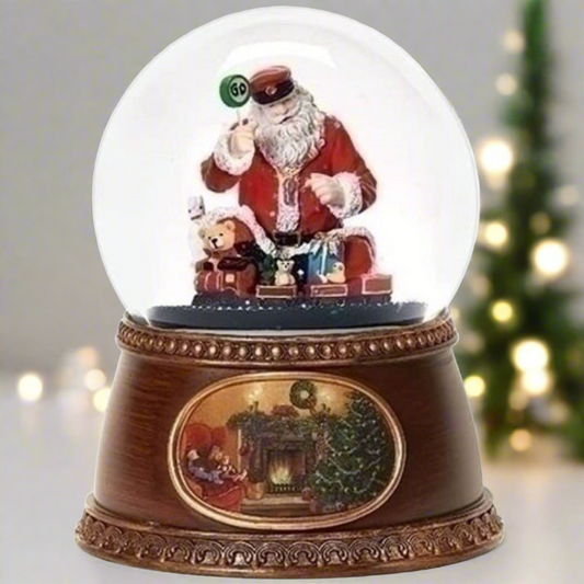 Roman Musical Santa Dome with Rotation Train