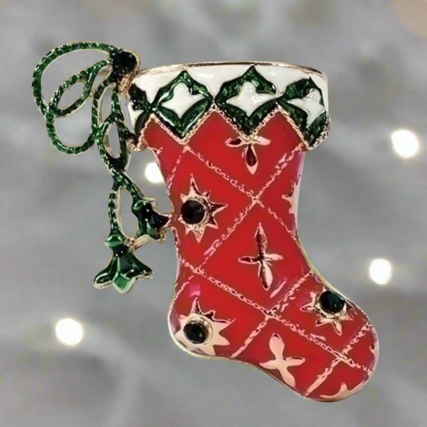 Roman Christmas Stocking Gift Pin