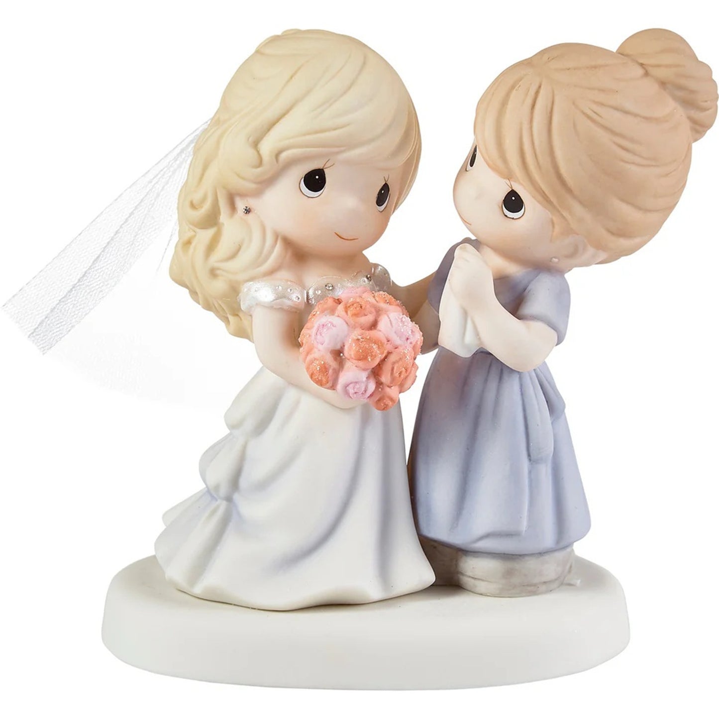 Precious Moments My Daughter, My Pride, A Beautiful Bride, Bisque Porcelain Figurine, Mother and Daughter