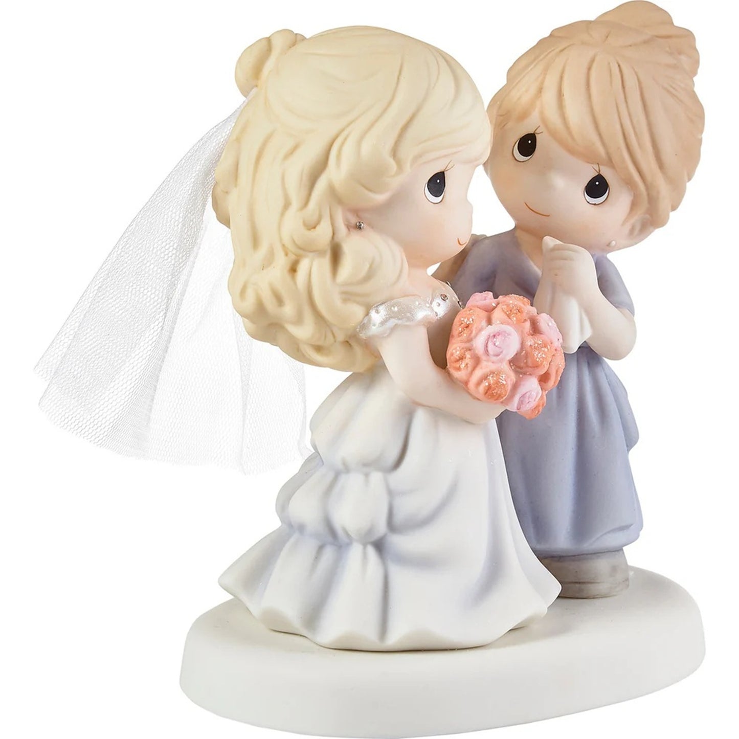 Precious Moments My Daughter, My Pride, A Beautiful Bride, Bisque Porcelain Figurine, Mother and Daughter