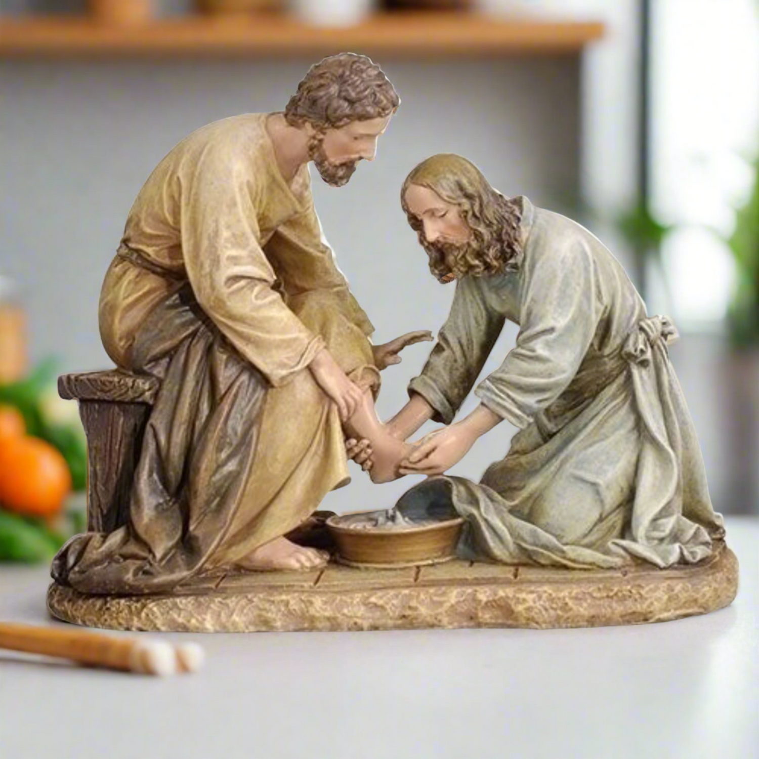 Joseph Studio 6.5" H Jesus Washing Disciple's Feet Figure