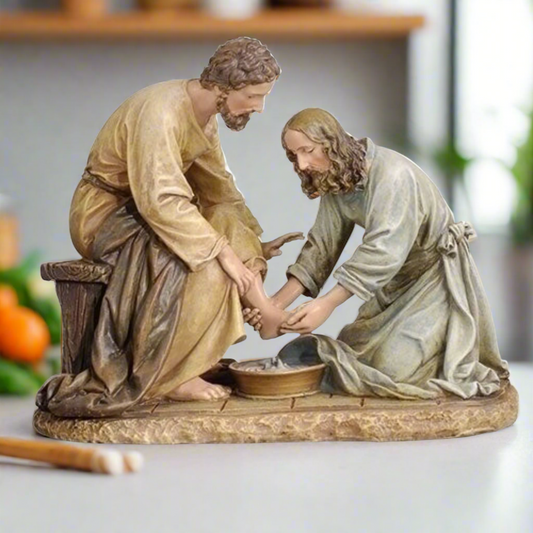 Joseph Studio 6.5" H Jesus Washing Disciple's Feet Figure